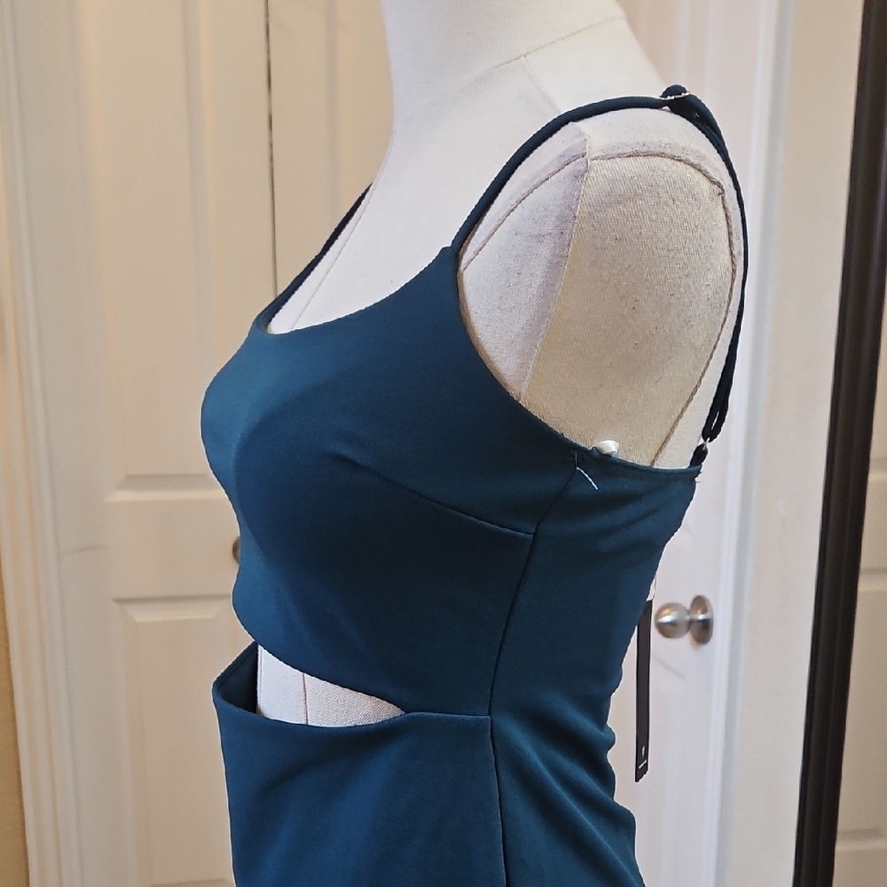 Lulu's Dark Teal Sexy Cutout Mini Dress Size Medium NWT - Picture 6 of 10